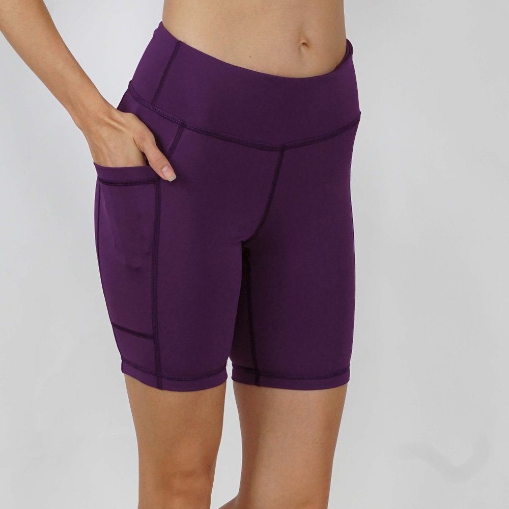 Yoga Pants Bermudas Leggings Both Sides Pockets